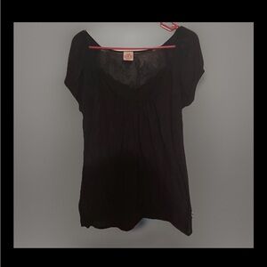 Chic Black Lace Women's Blouse